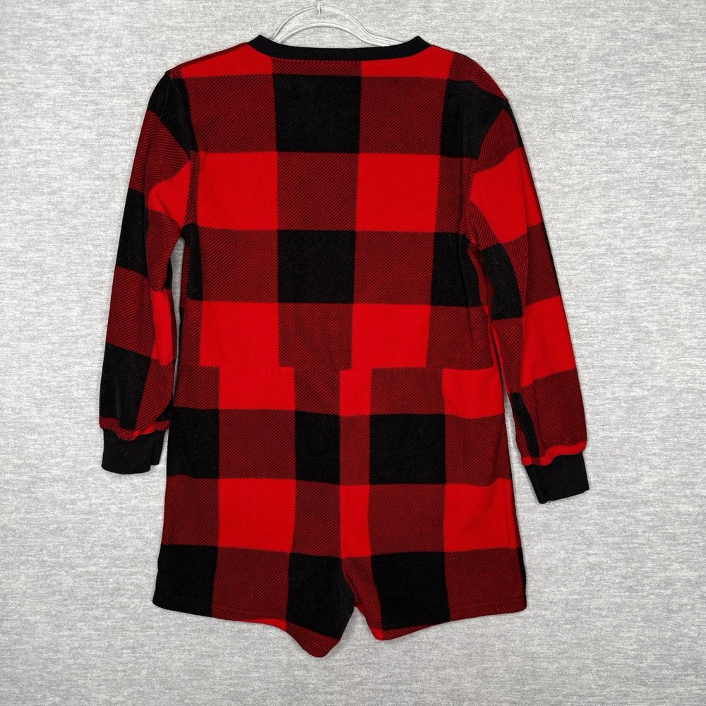Old Navy Womens One Piece Romper Shorts‎ Pjs Size XS Black Red Buffalo Plaid - Picture 3 of 3